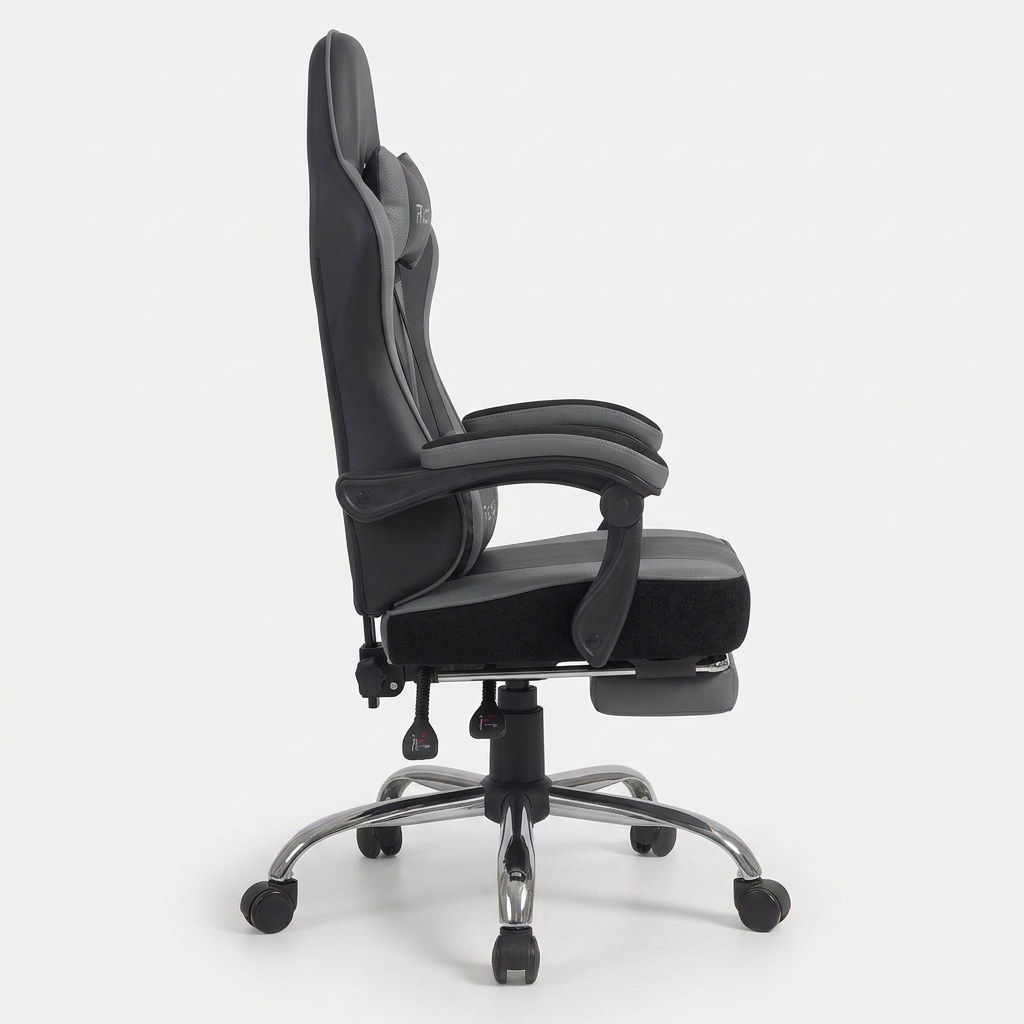 Fauteuil Gaming HOMIMASTER avec Assise Réglable en Hauteur — vue 2