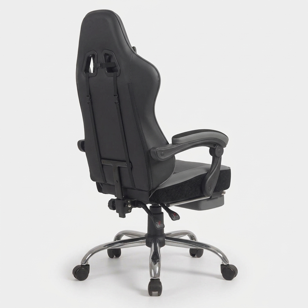 Fauteuil Gaming HOMIMASTER avec Assise Réglable en Hauteur — vue 4