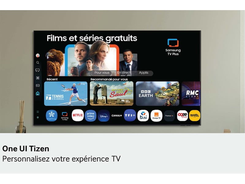 Téléviseur Qled SAMSUNG TQ75Q7F3AUXXC - UHD 4K 75 pouces 189 cm — vue 4